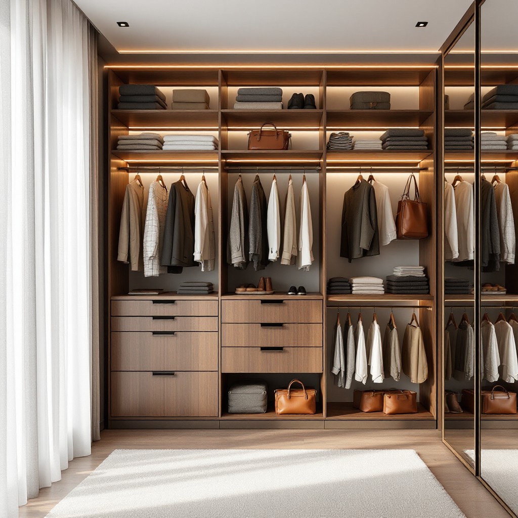 Closet organization system in Calgary home